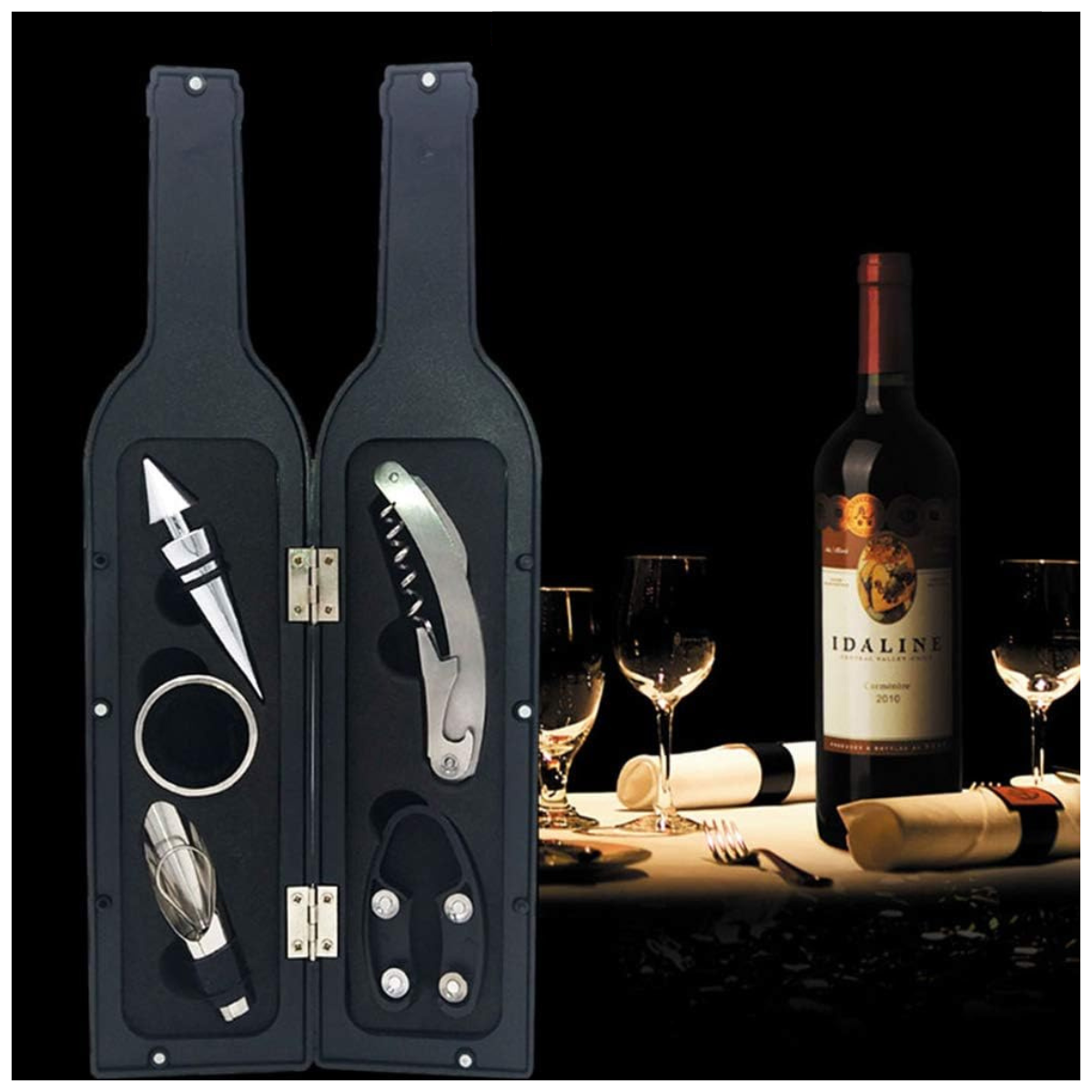 Kit Botella 5 Piezas Para Licores
