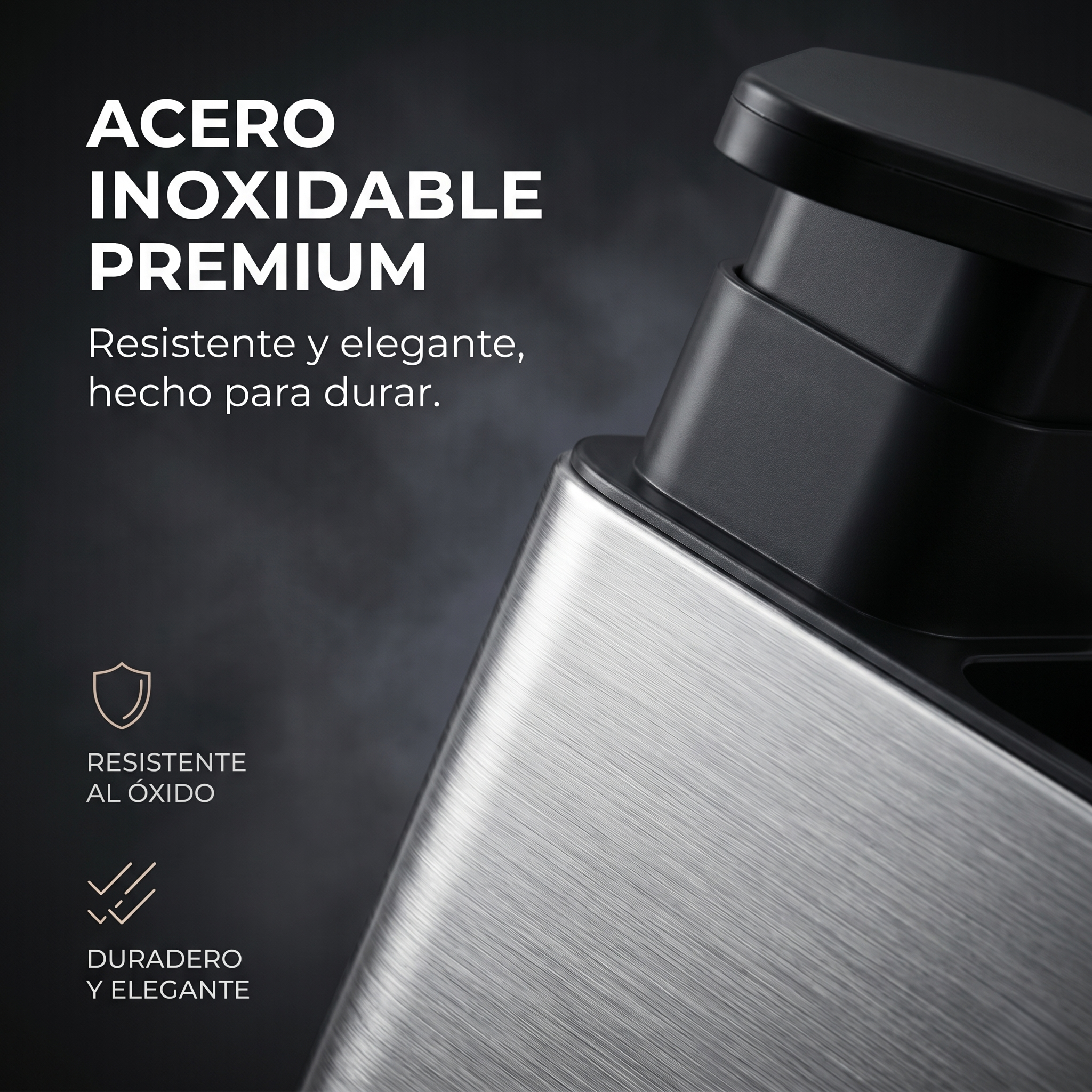 Dispensador de Jabón 3-en-1 Premium en Acero Inoxidable