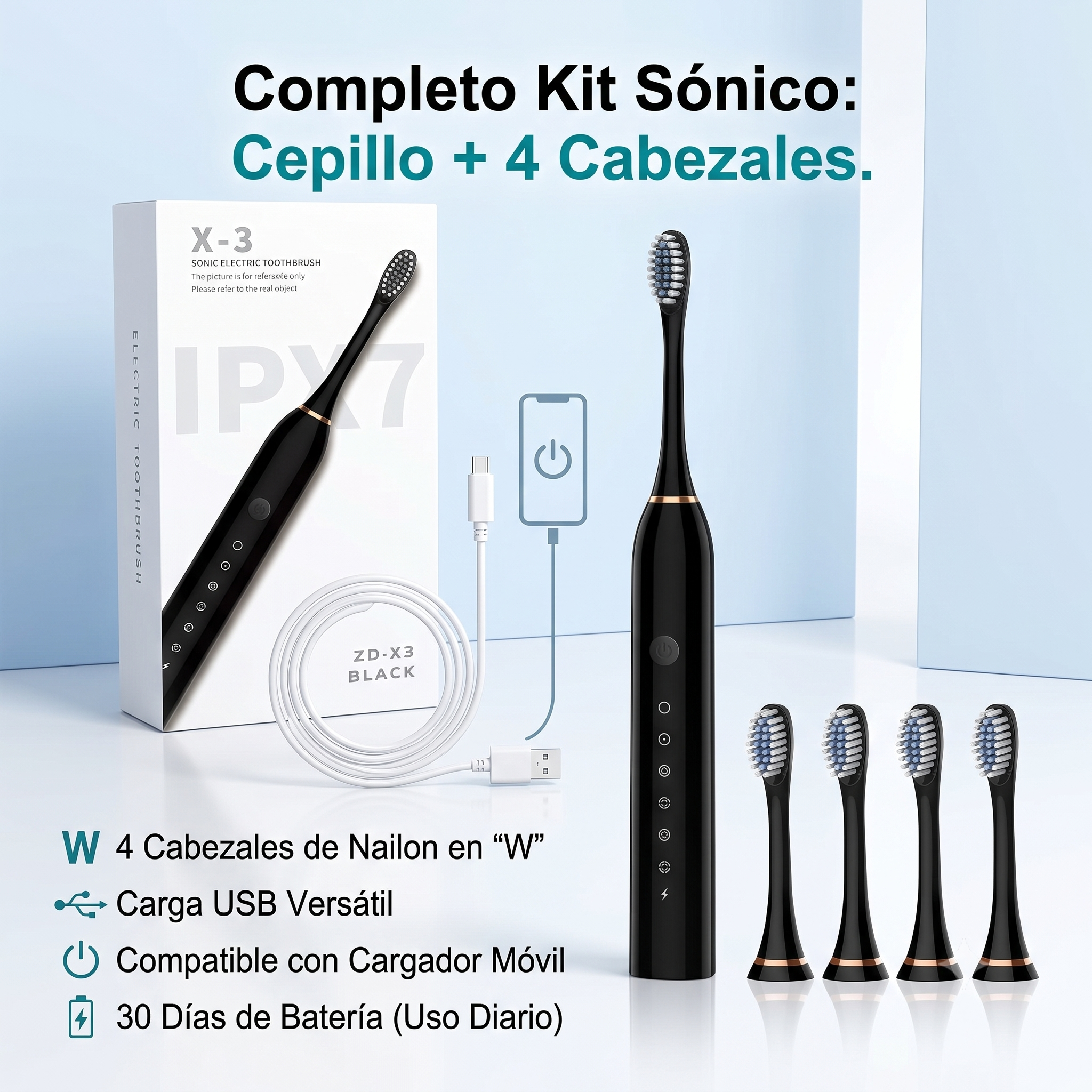 Cepillo De Dientes Eléctrico Recargable
