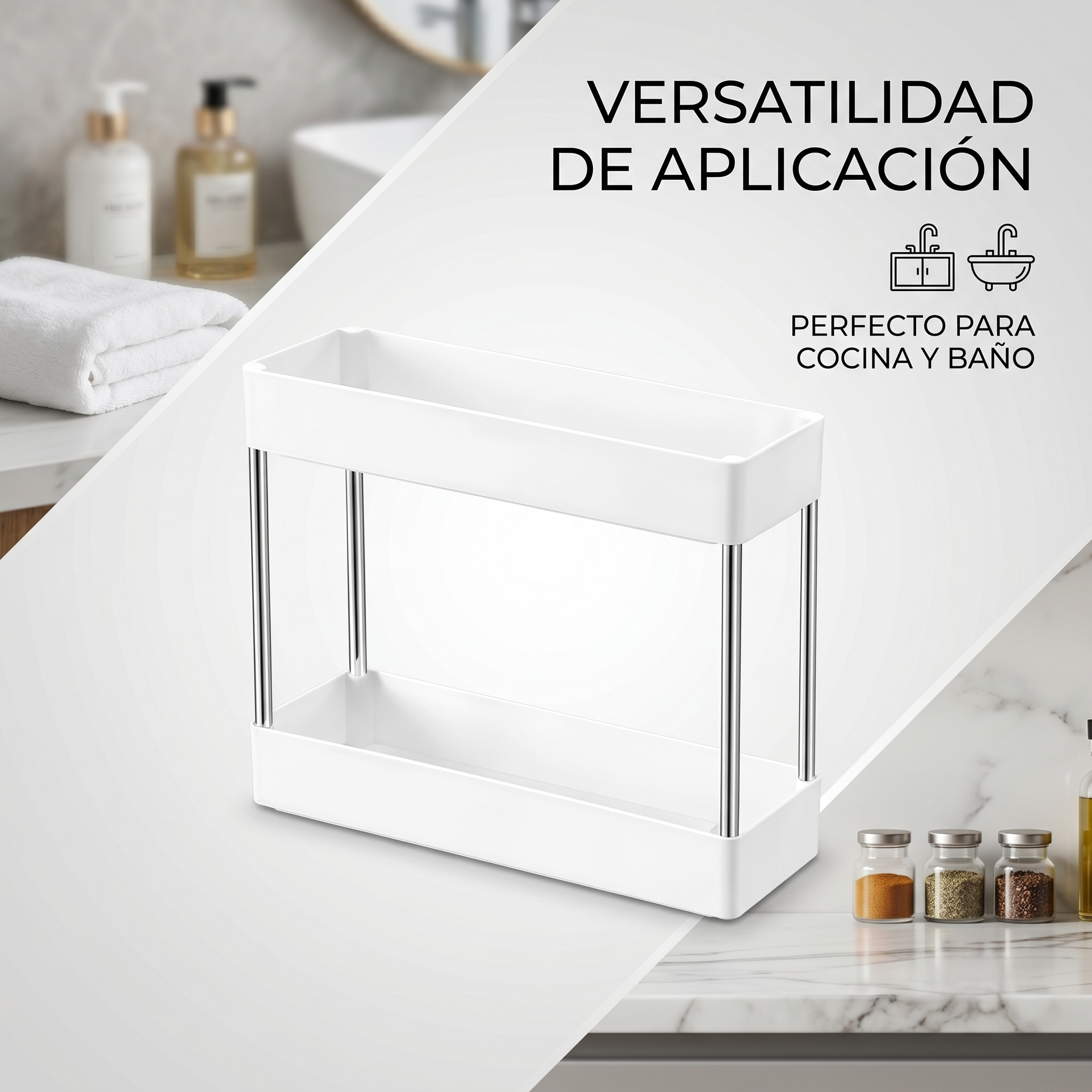 Organizador De Estanteria De 2 Capas