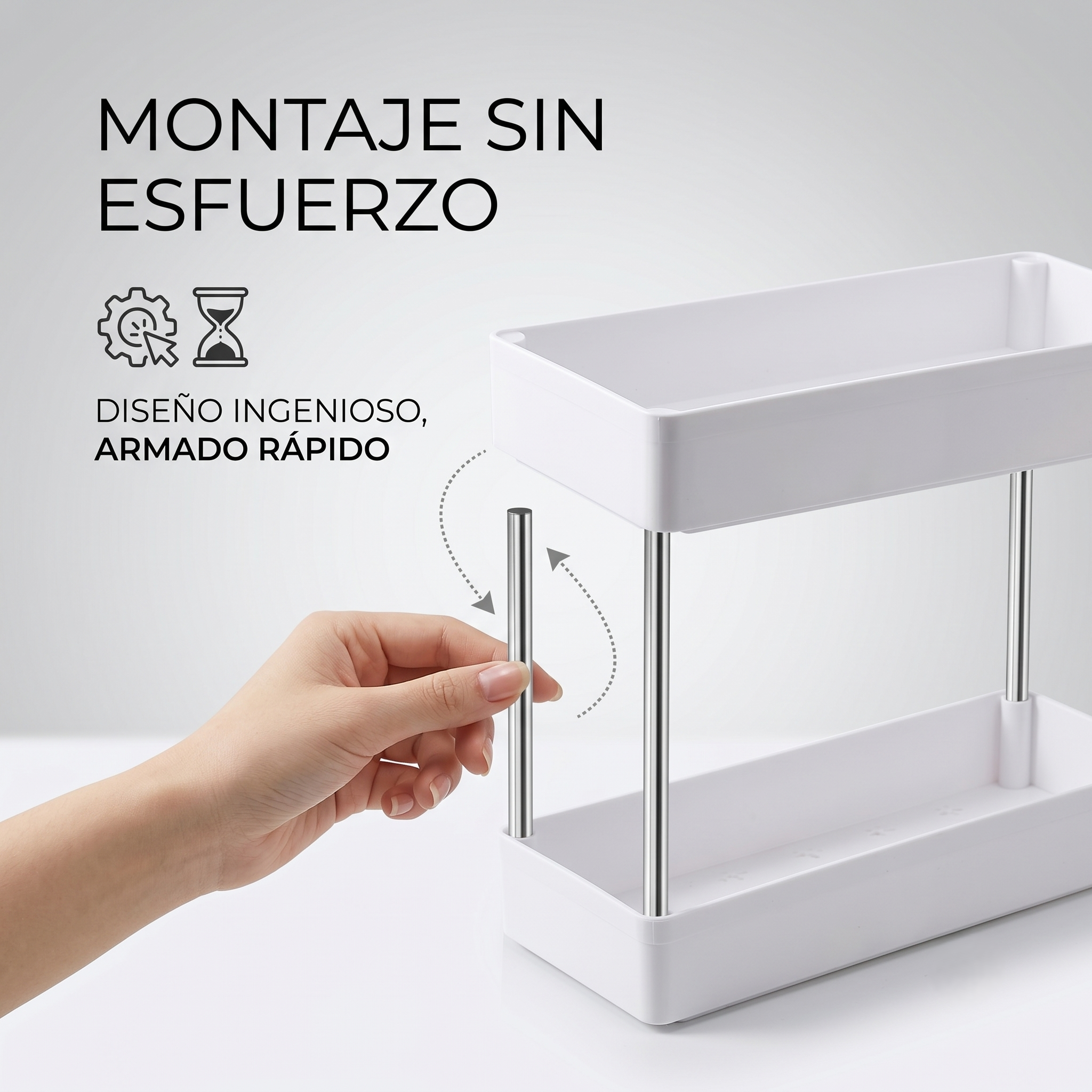 Organizador De Estanteria De 2 Capas