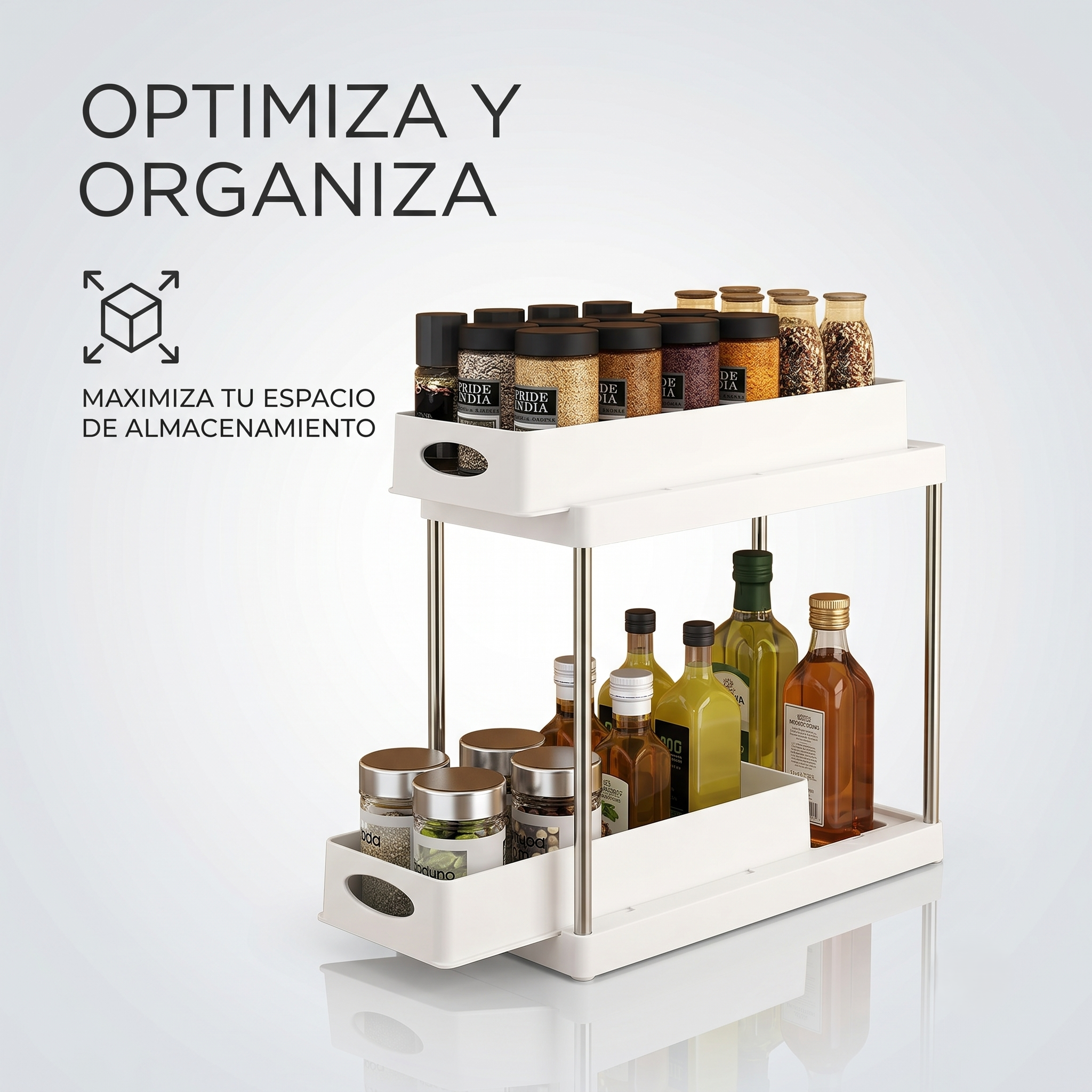 Organizador De Estanteria De 2 Capas