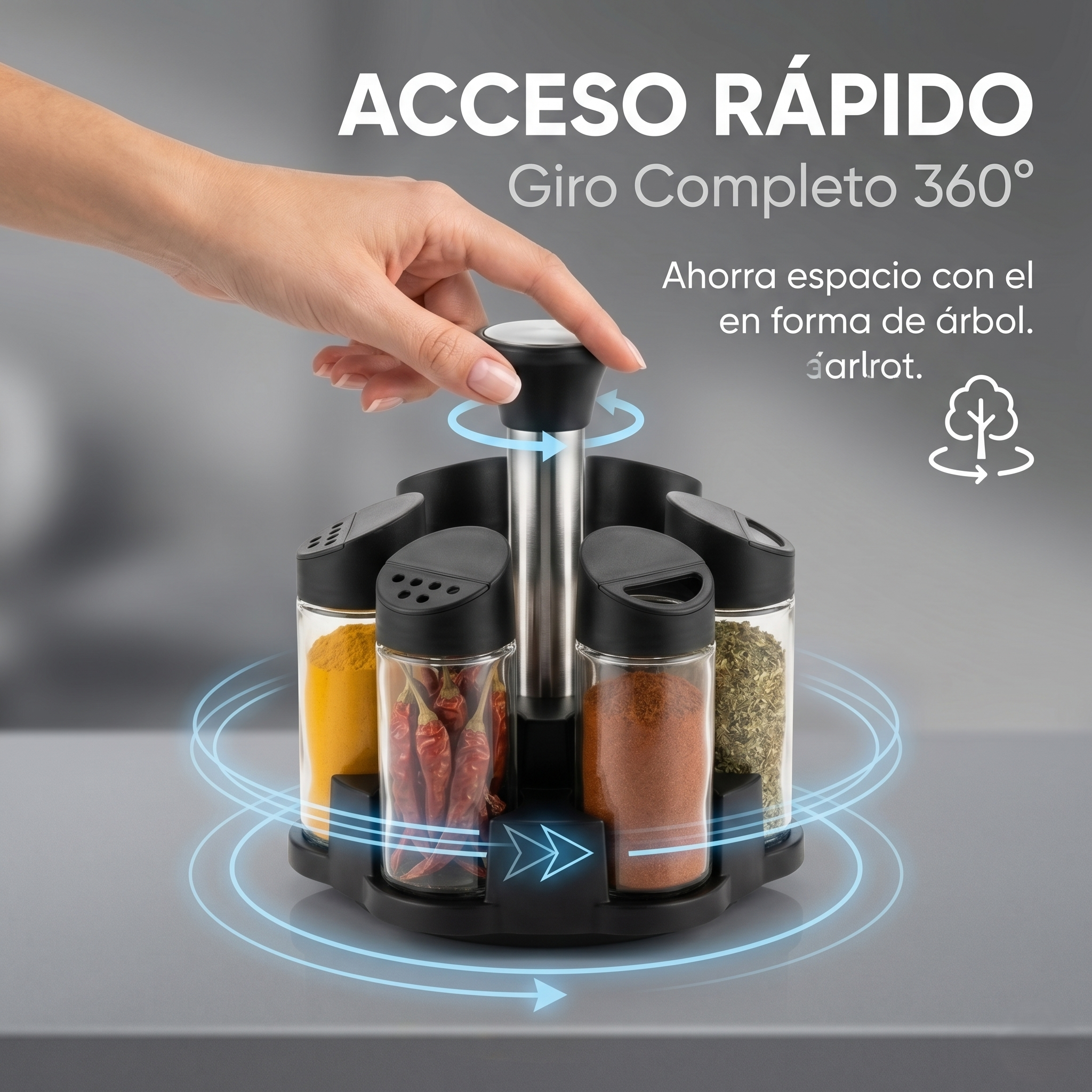Juego De Especias Giratorios Para Cocina