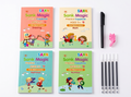 Set  Cuaderno Mágico de Caligrafía 3D Montessori: Aprender, Trazar y Reutilizar Infinitamente