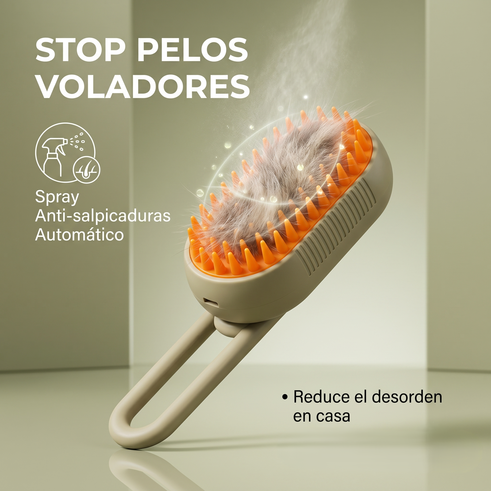 Cepillo A Vapor Para Mascota Con Mango
