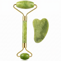 Set De Rodillo De Jade Y Gua Sha