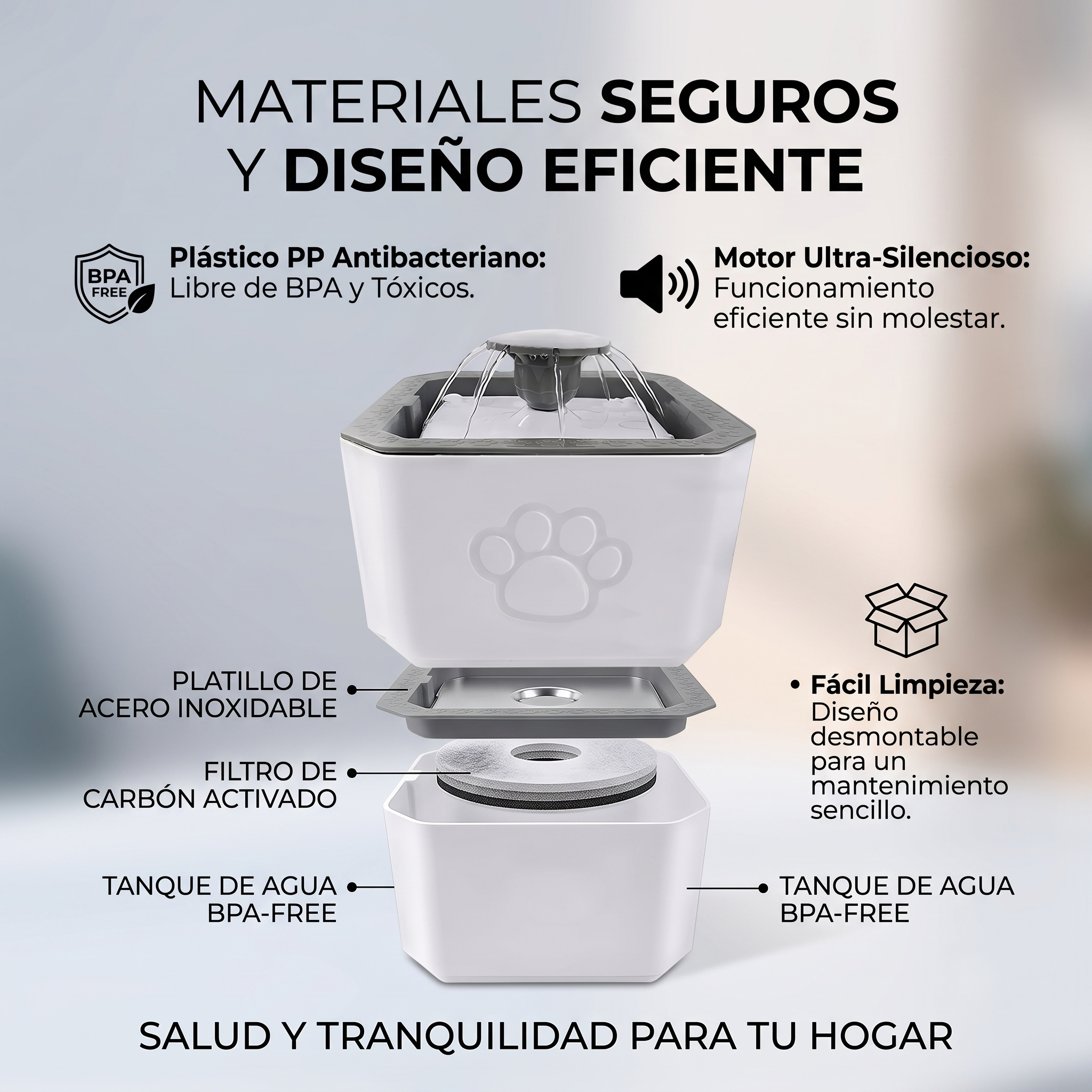Fuente De Agua Para Mascota 2.5 L
