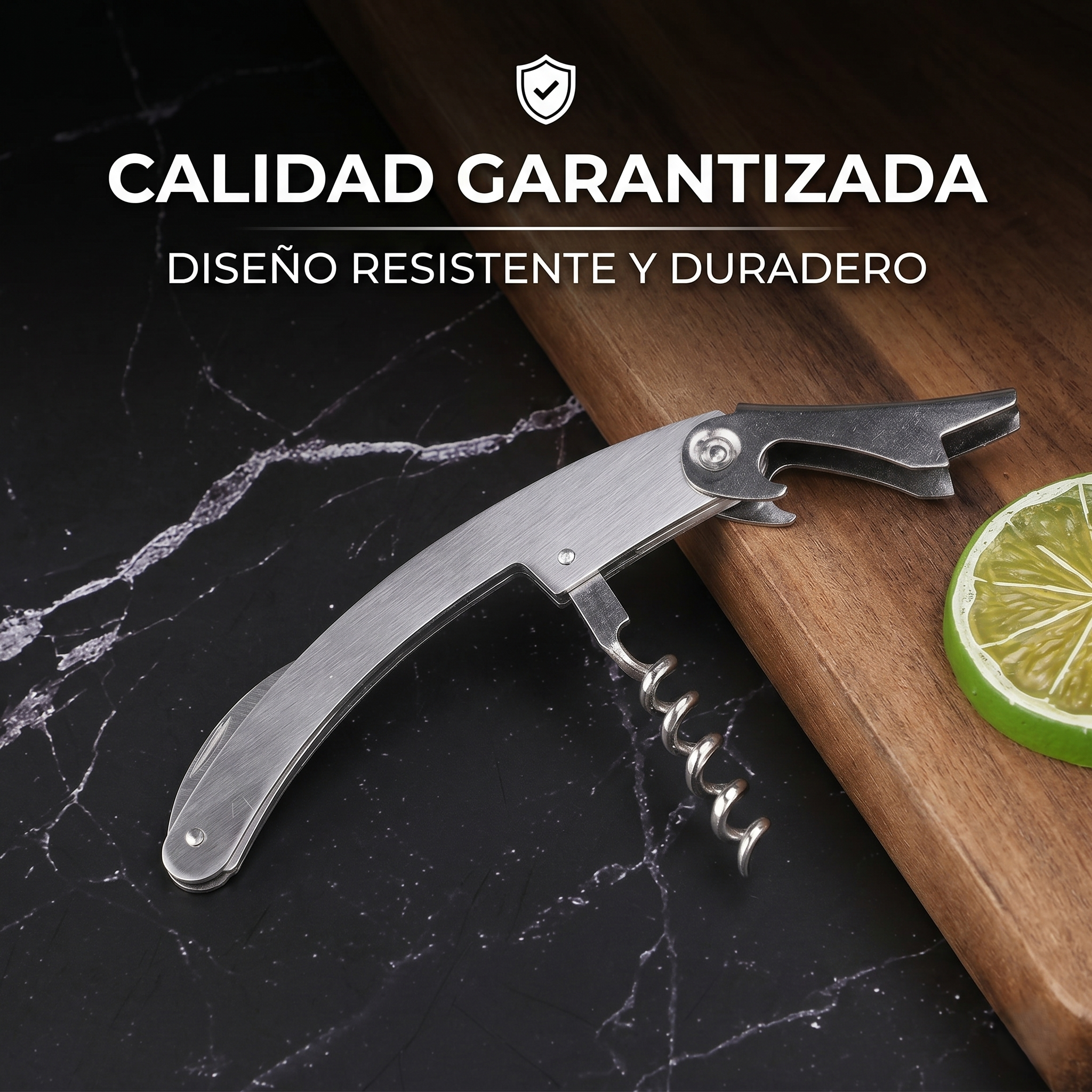 Set de Coctelería Deluxe en Acero Inoxidable de 7 Piezas