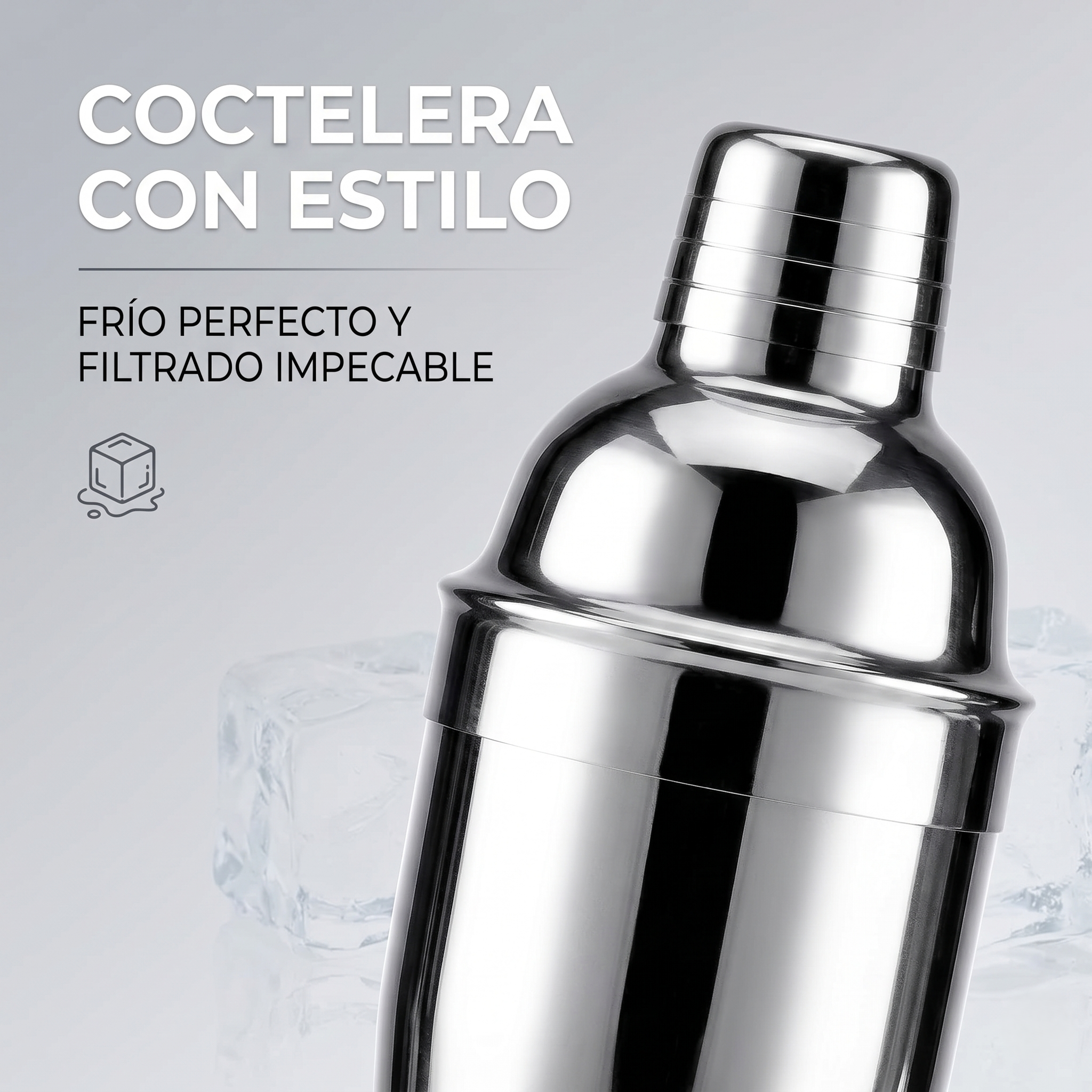 Set de Coctelería Deluxe en Acero Inoxidable de 7 Piezas