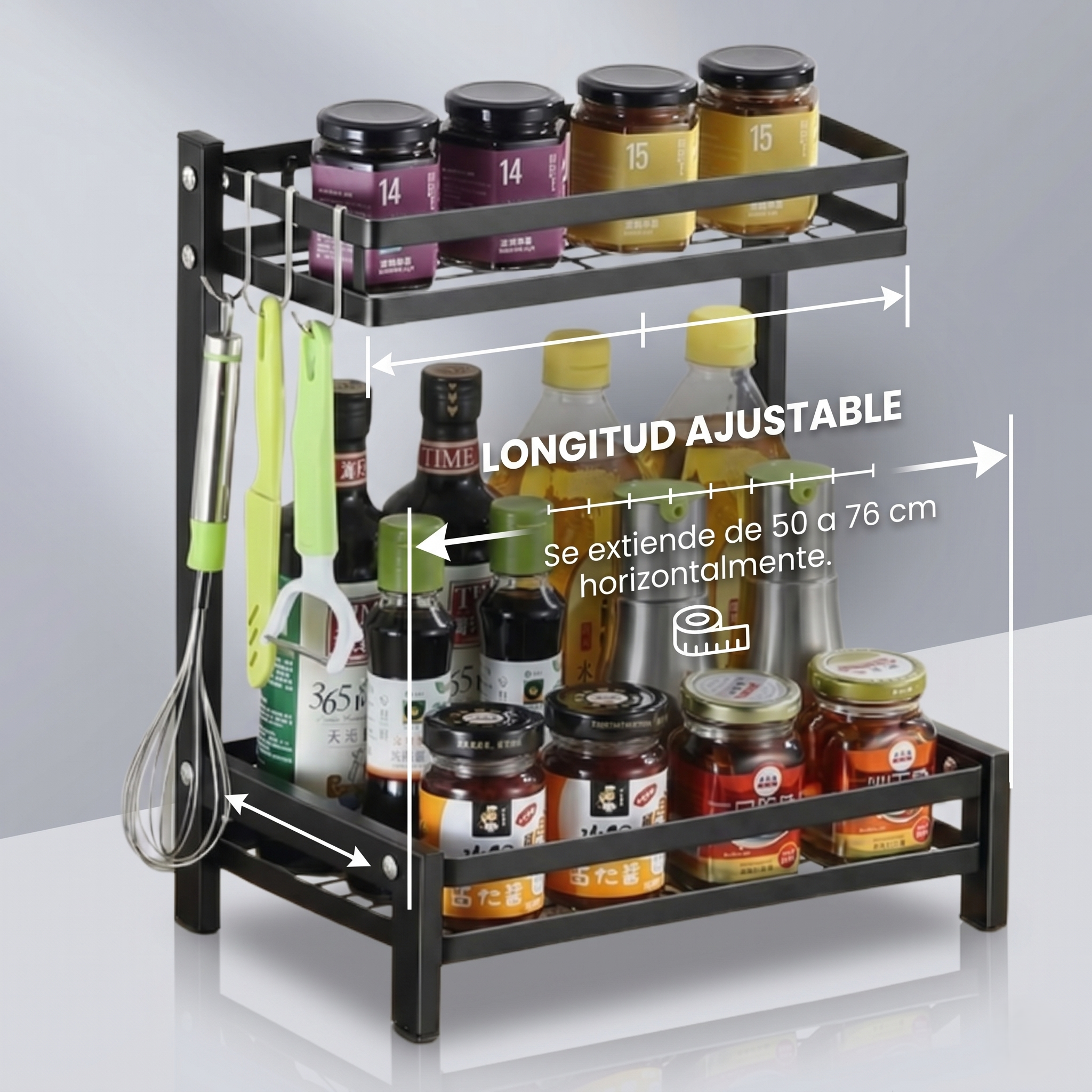Organizador Doble Acero Con Estante