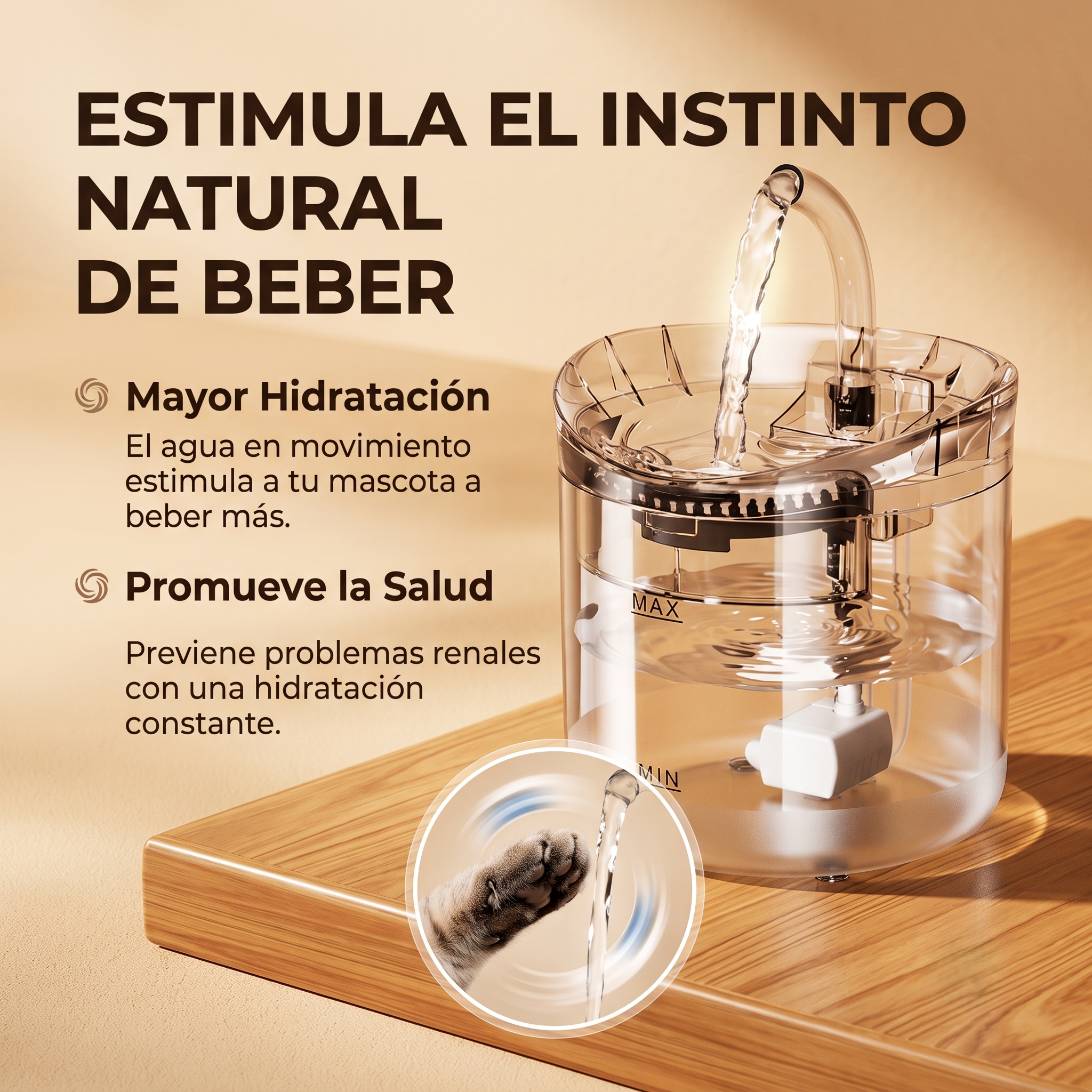 Fuente De Agua Transparente 1.6 L
